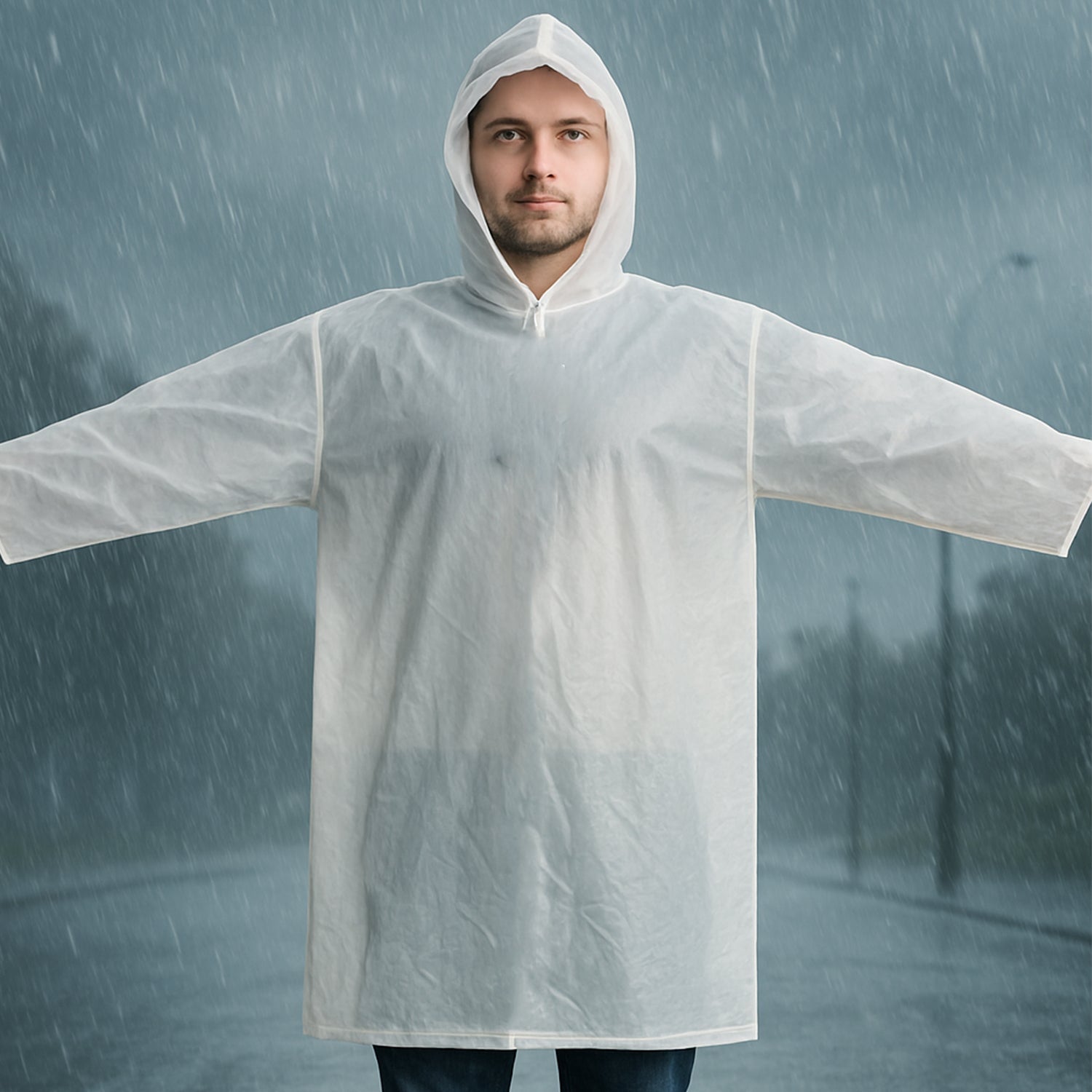 Raincoat Protect Body Arms Legs, Waterproof Reusable Rain Suit for Outdoor Accessory (1pc) Raincoat Protect Body Arms Legs, Waterproof Reusable Rain Suit for Outdoor Accessory (1pc)